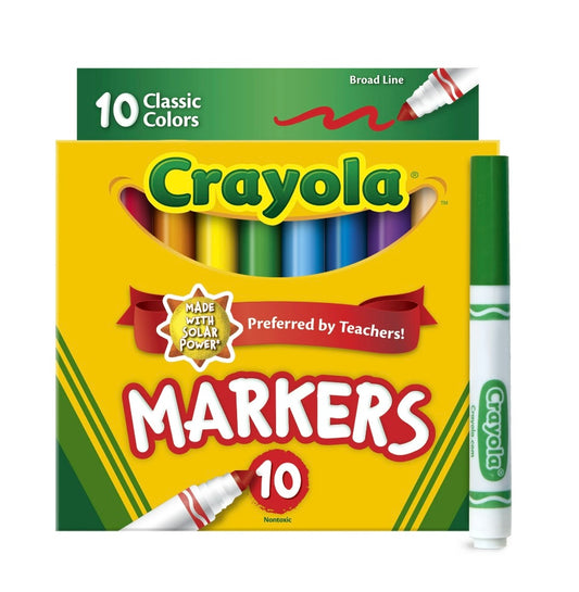 Marcadores punta ancha marca Crayola